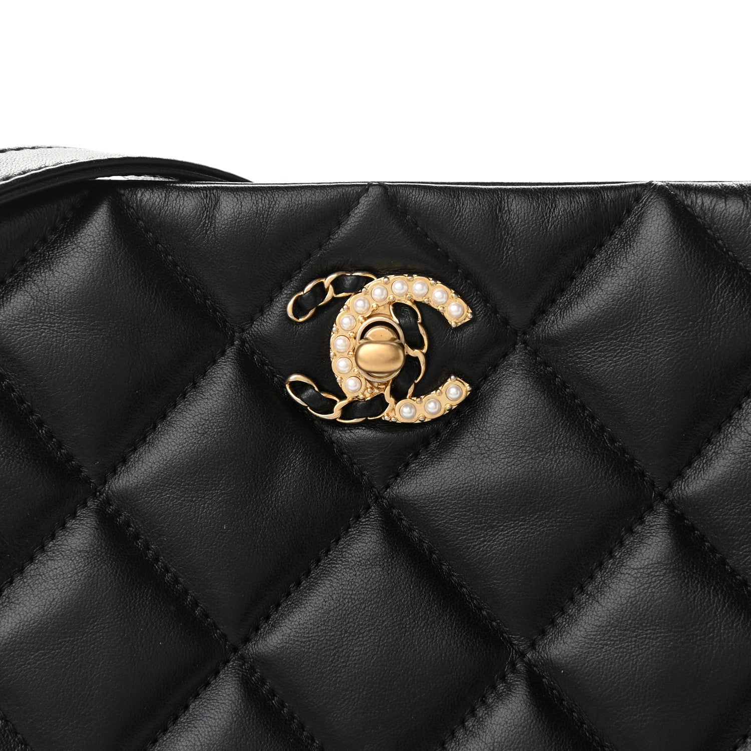 Chanel Lambskin Quilted Crush on Chains Hobo Black 8 of 11