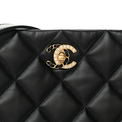 Chanel Lambskin Quilted Crush on Chains Hobo Black 8 of 11