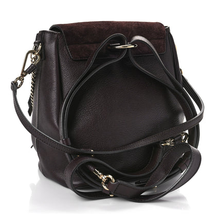 Chloe Suede Calfskin Small Faye Backpack Carbon Brown 3 of 8