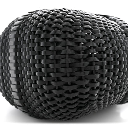 Loewe Calfskin Woven Mini Diamond Basket Bag Black 9 of 9