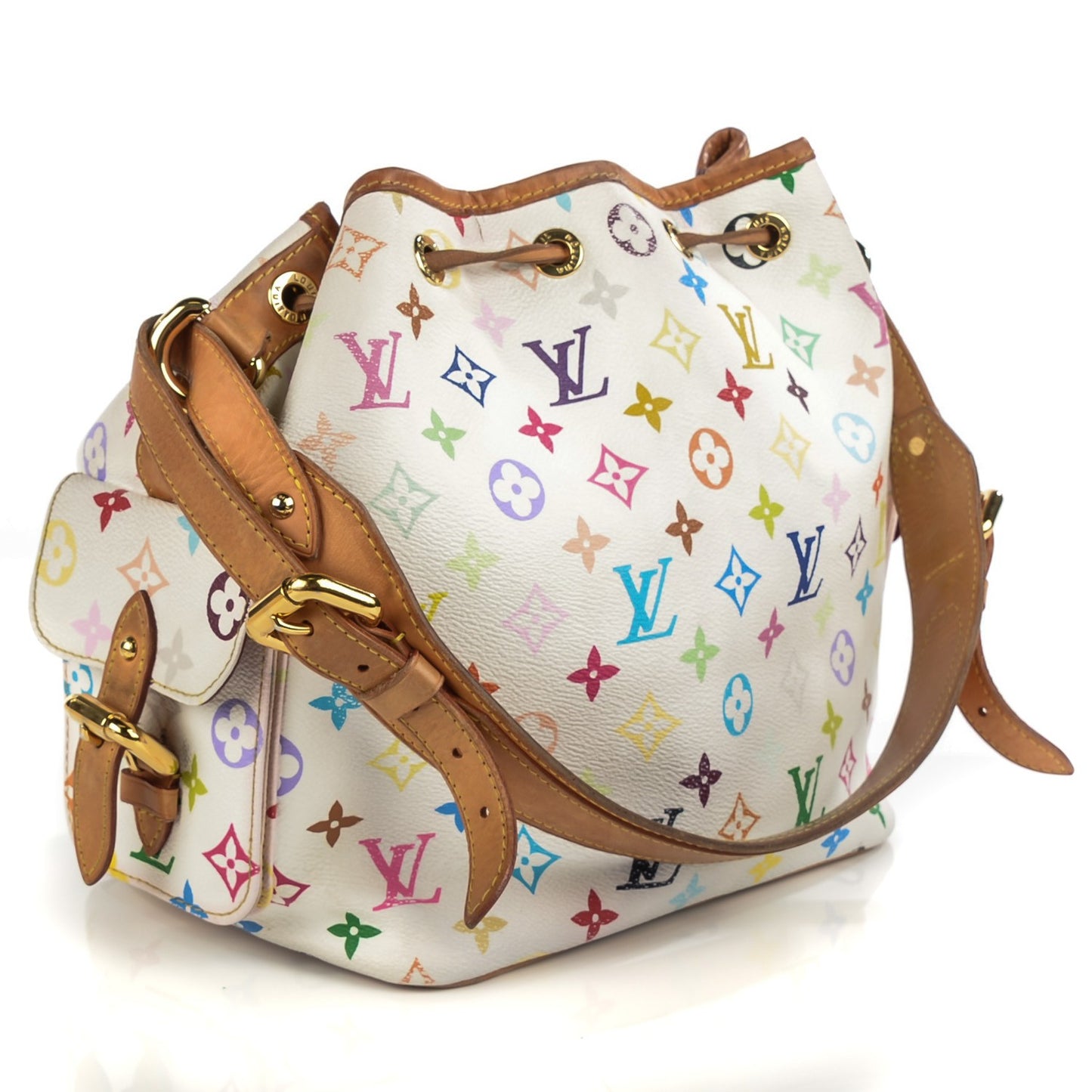 Monogram Multicolor Petit Noe White