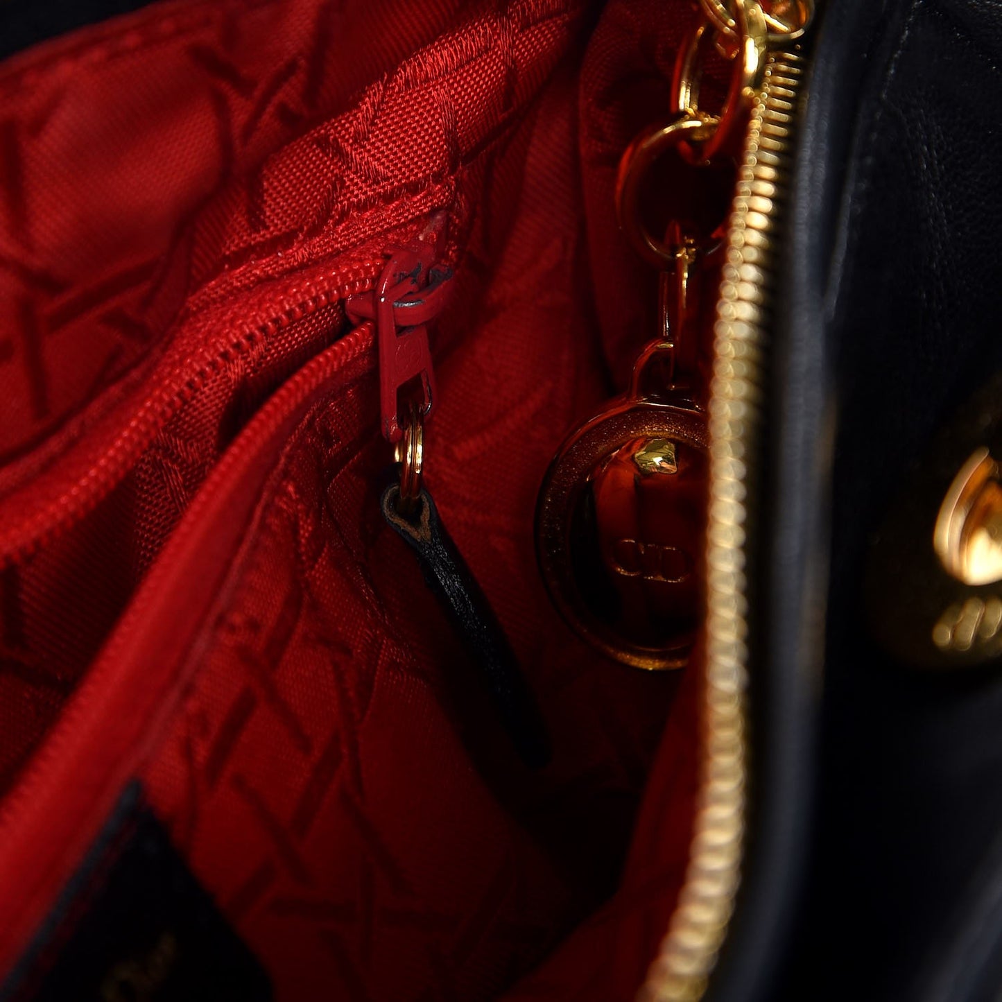 Lambskin Cannage Medium Lady Dior Black