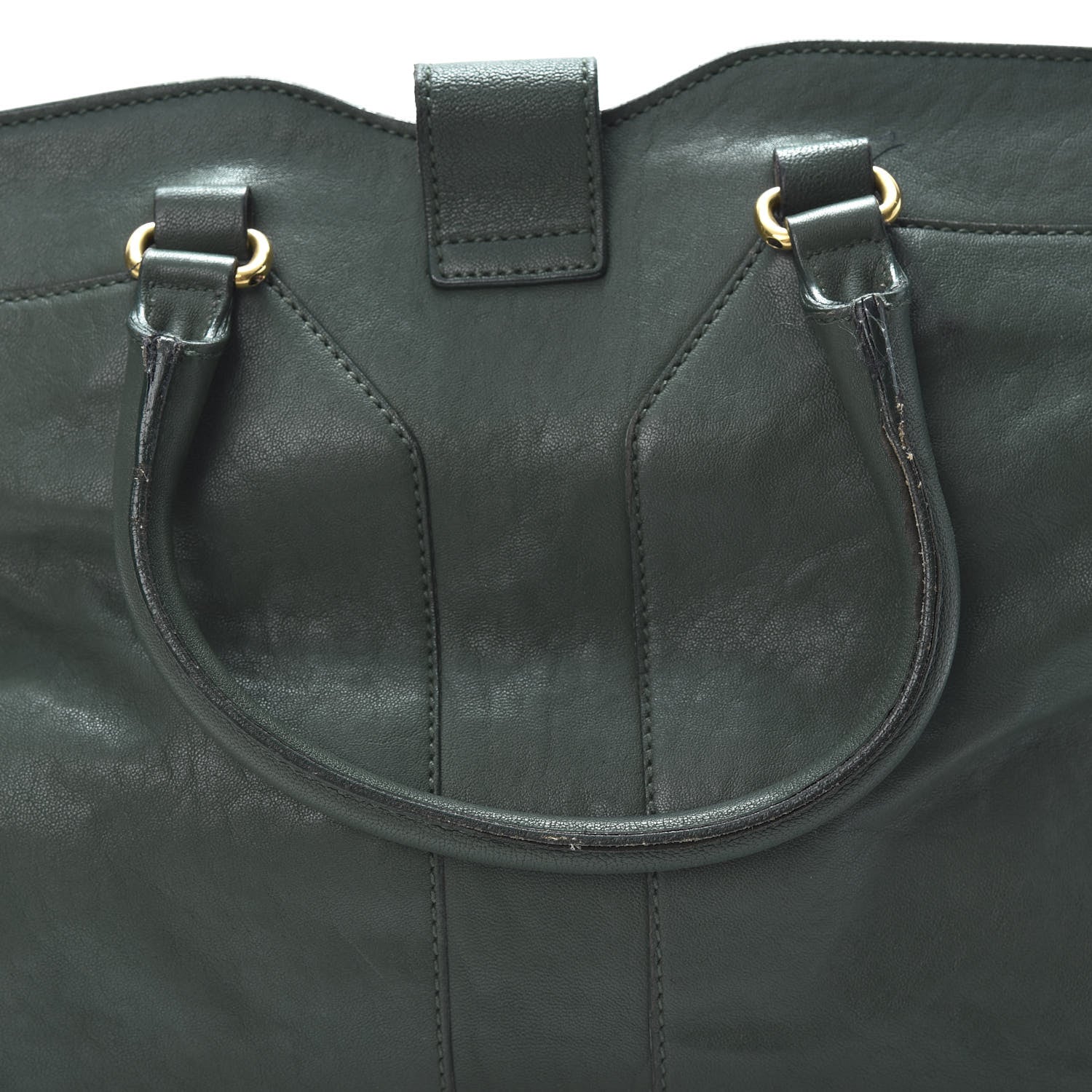 Saint Laurent Calfskin Medium Classic Y Cabas Thyme 18 of 20