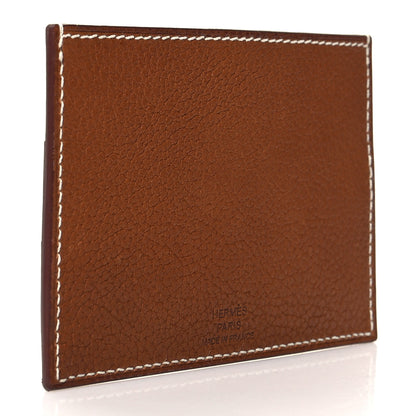 Hermes Barenia Faubourg Epsom Evercolor Les Petits Chevaux Card Holder Fauve Craie Beige De Weimar 3 of 8