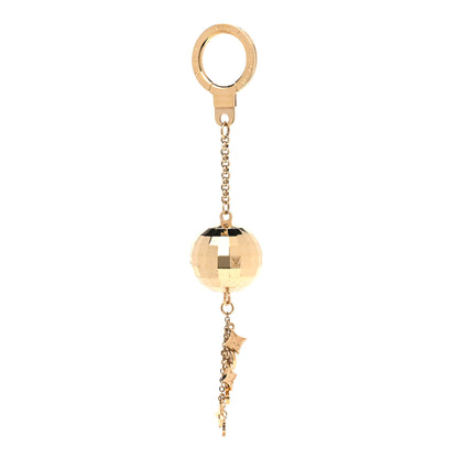 Louis Vuitton Mirror Ball Disco Key Holder Chain Ring Gold 1 of 3