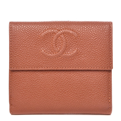 Chanel Caviar Timeless CC Compact Flap Wallet Light Red 1 of 9