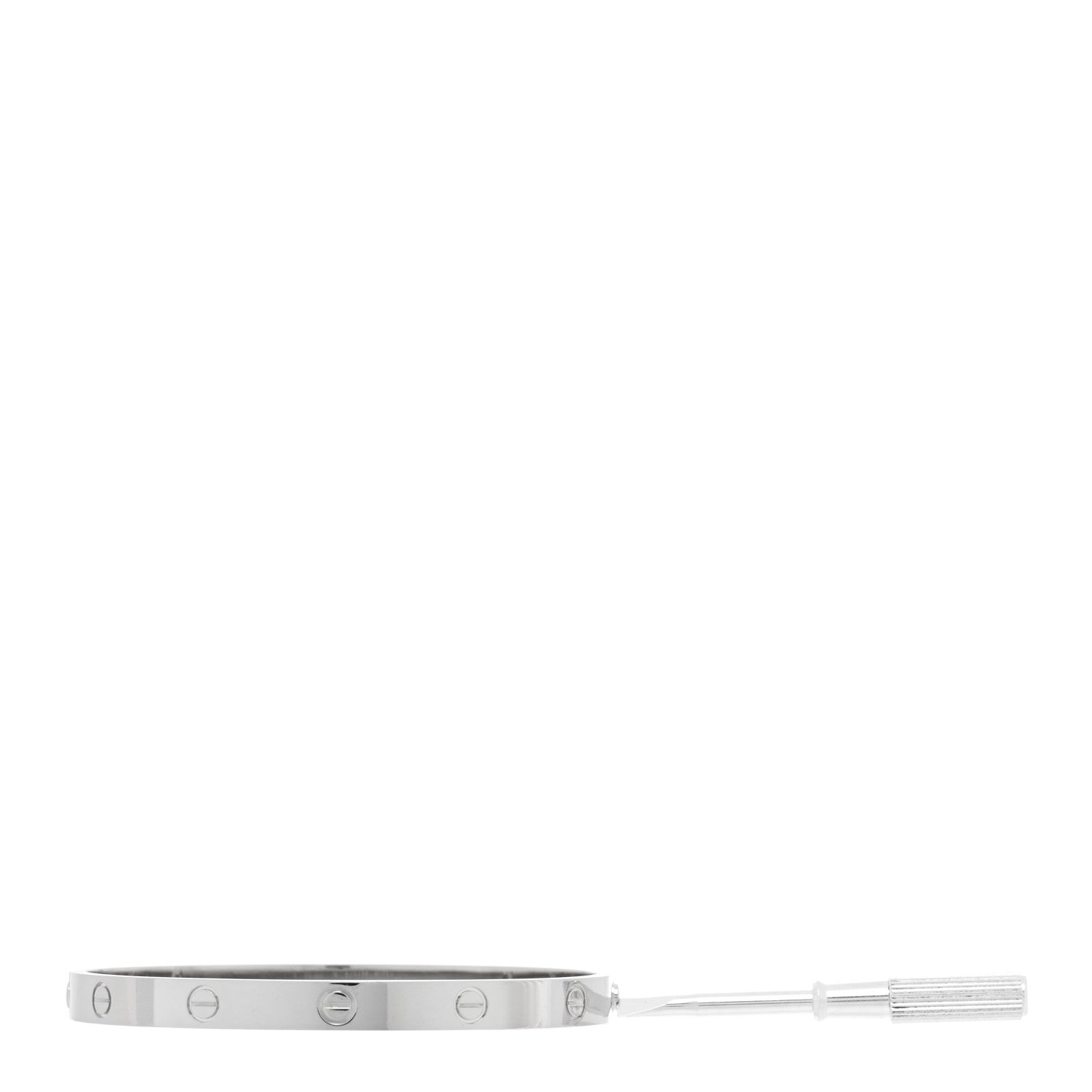 Cartier 18K White Gold LOVE Bracelet 19 4 of 7
