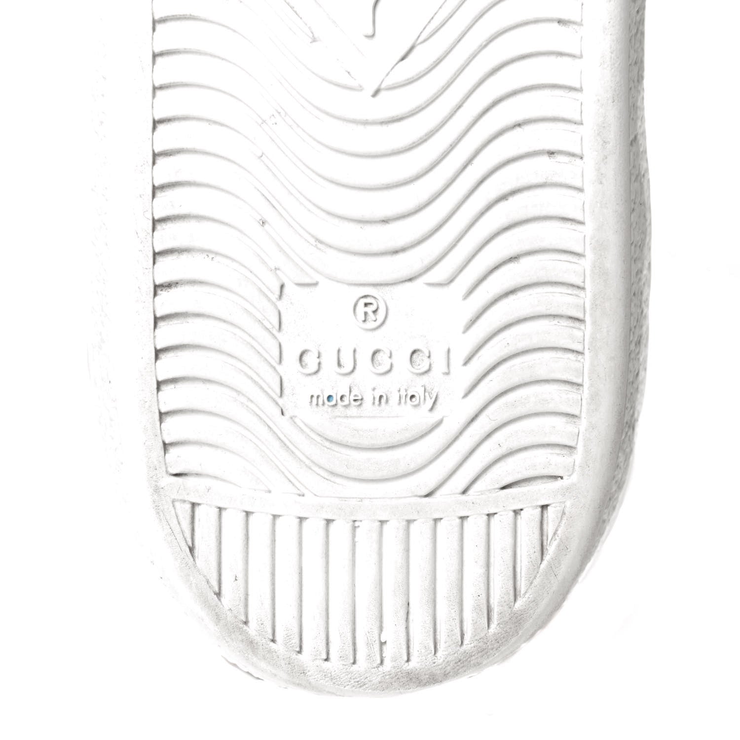 Gucci Calfskin Ayers Bee Embroidered Womens Ace Sneakers 37.5 White Green 6 of 9