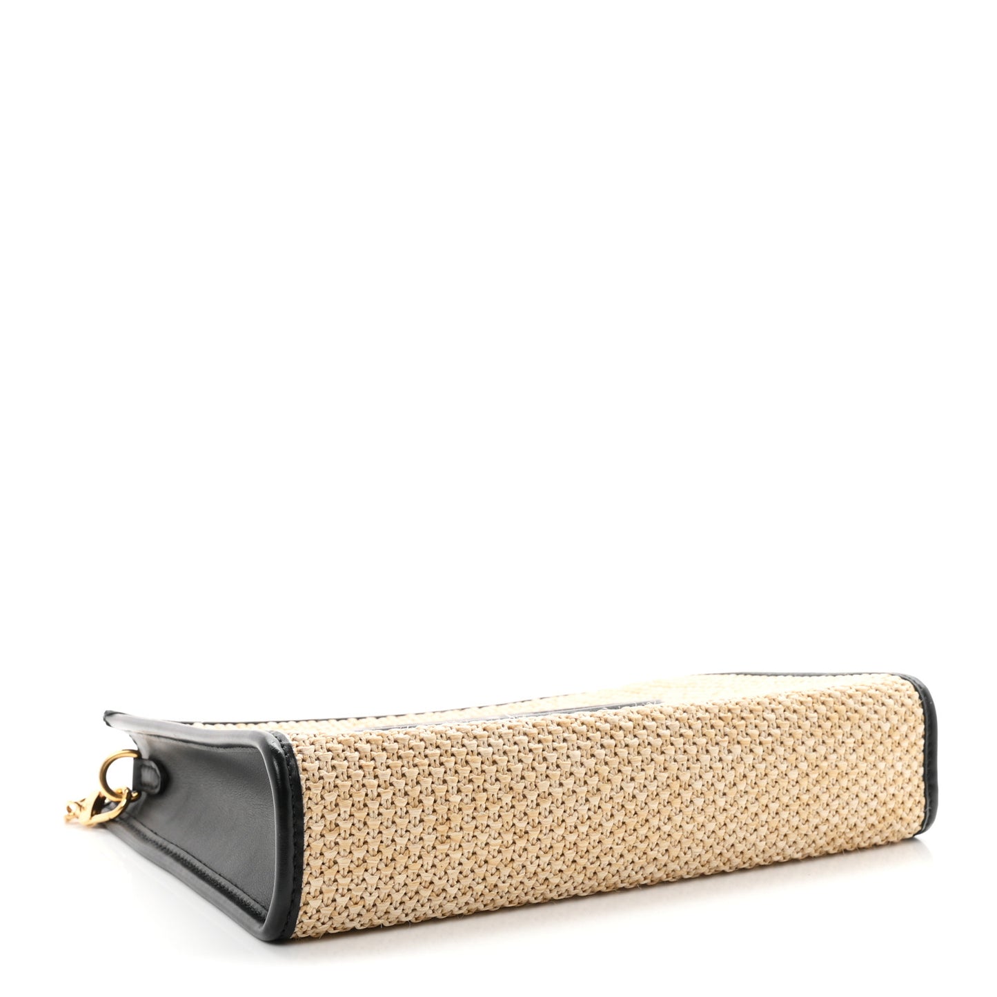 Raffia Calfskin Monogram Giant Pouch