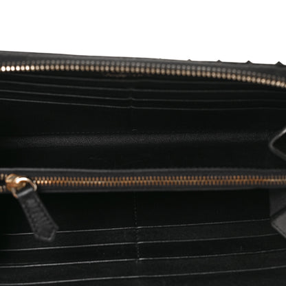 Valentino Garavani Calfskin Rockstud Zip Around Wallet Black 5 of 10