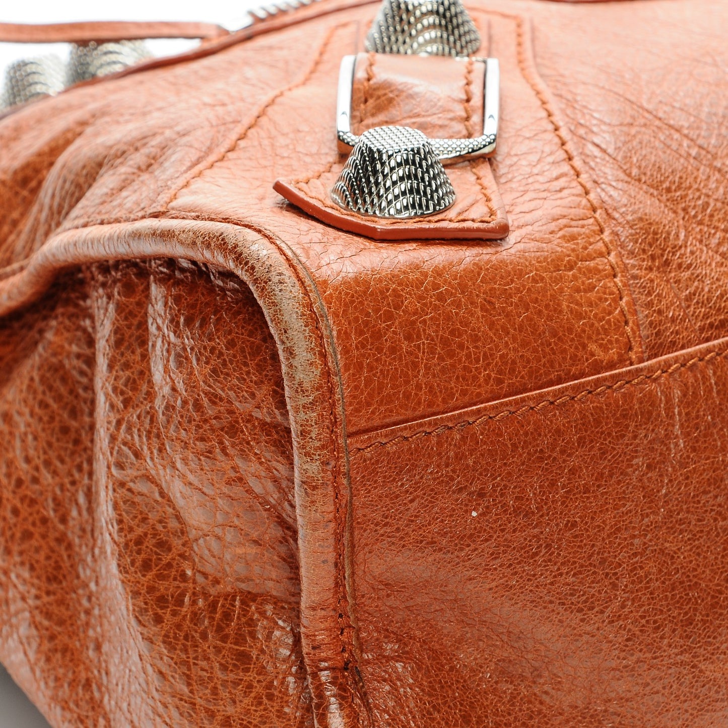Agneau Giant 21 Silver Hardware City Orange Brulee
