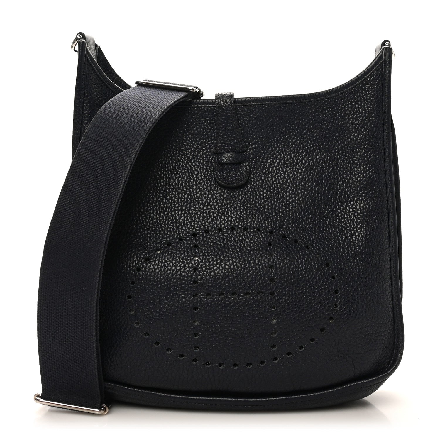 Hermes Taurillon Clemence Evelyne III PM Bleu Nuit 2 of 19