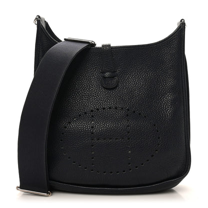 Hermes Taurillon Clemence Evelyne III PM Bleu Nuit 2 of 19