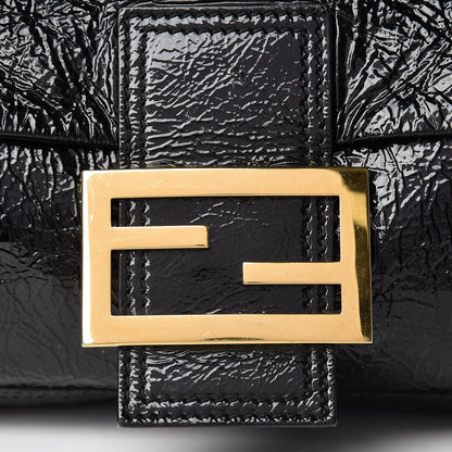 Fendi Vitello Naplak Large Convertible Baguette Black 8 of 10