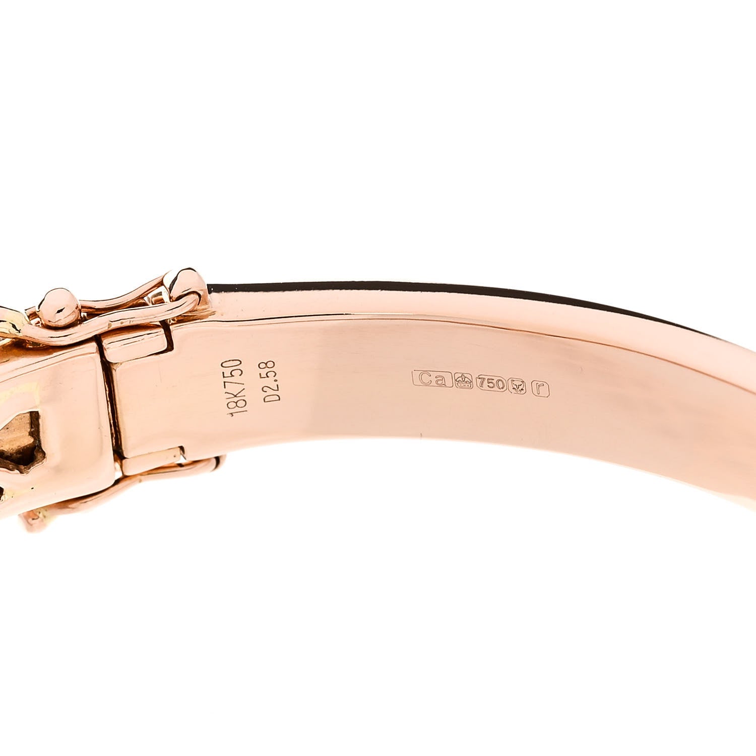Anita Ko 18K Rose Gold Diamond V Bangle Bracelet 4 of 5