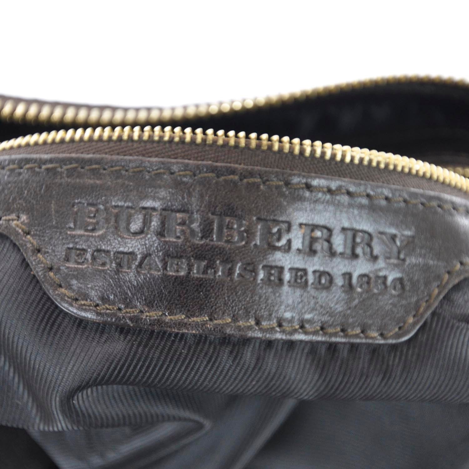Burberry Leather Metal Stitch Lowry Brown 9 of 11