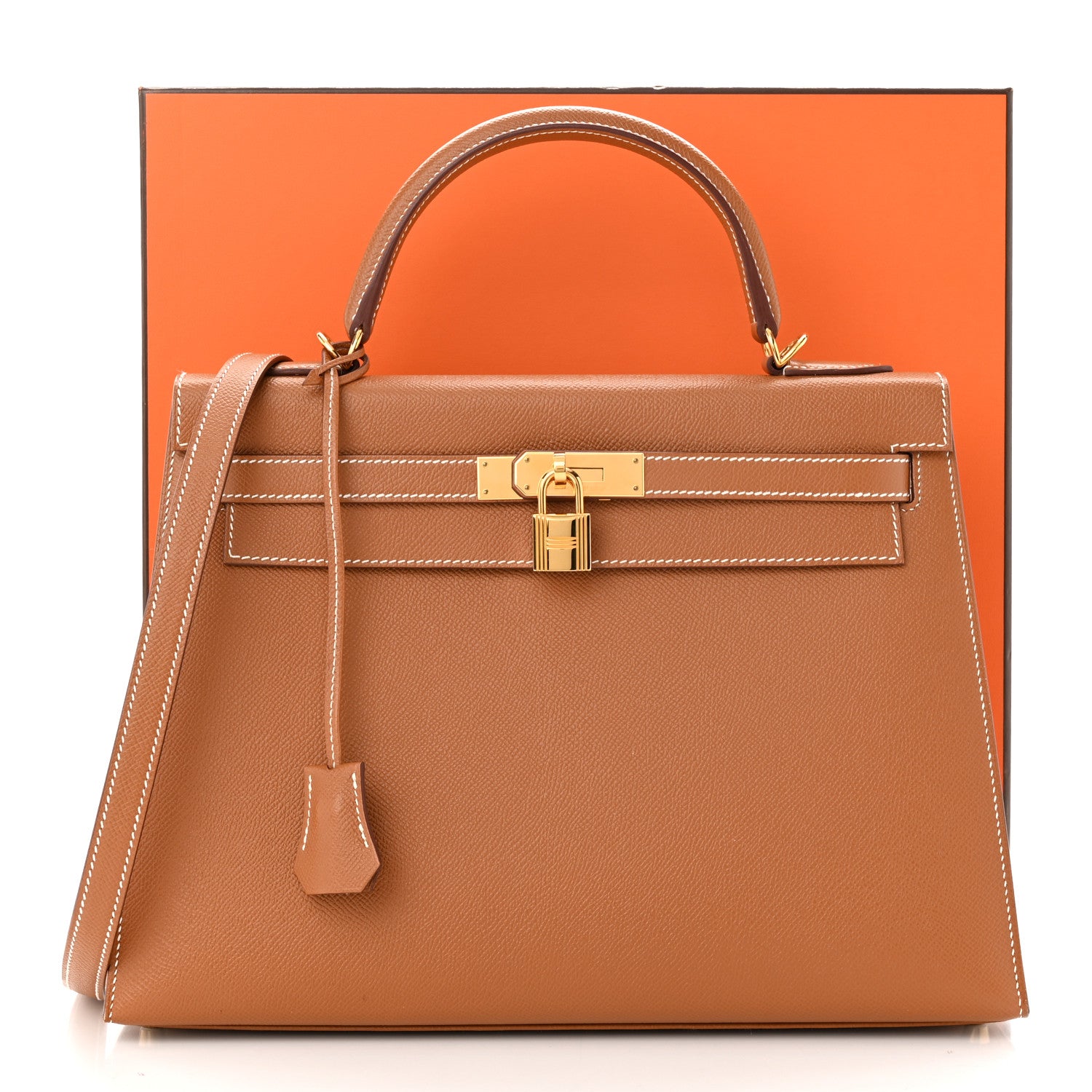 Hermes Epsom Kelly Sellier 32 Gold 12 of 12