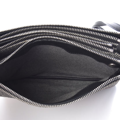 Celine Cotton Canvas Large Trio Crossbody Bag Black White 7 of 11