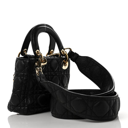 Christian Dior Calfskin Cannage Mini Lady Dior Black 5 of 17