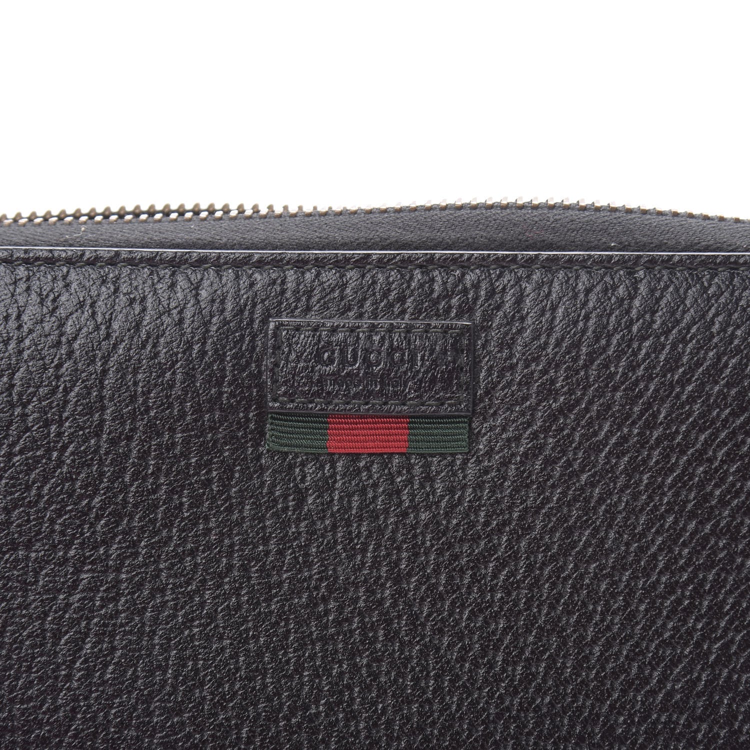 Gucci Calfskin Web Zip Around Wallet Black 7 of 8