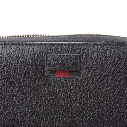 Gucci Calfskin Web Zip Around Wallet Black 7 of 8