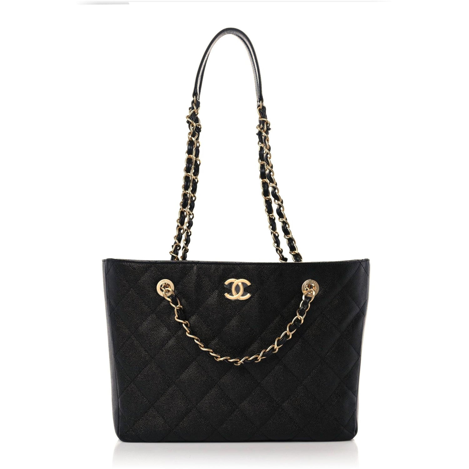 Chanel Caviar Quilted Small Shopping Tote Black 1 of 10
