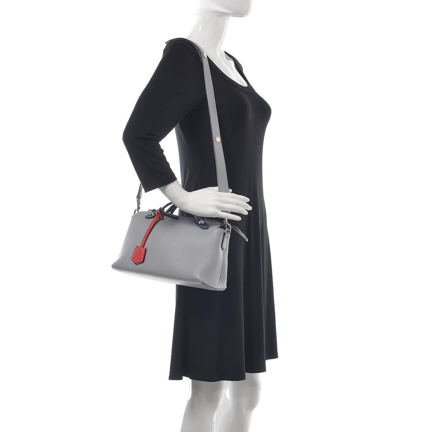 Vitello Dolce 4 Color Medium By The Way Boston Bag Ardesia Fiamma Multicolor