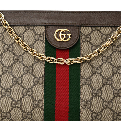 Gucci GG Supreme Monogram Web Small Ophidia Chain Shoulder Bag Brown 8 of 12