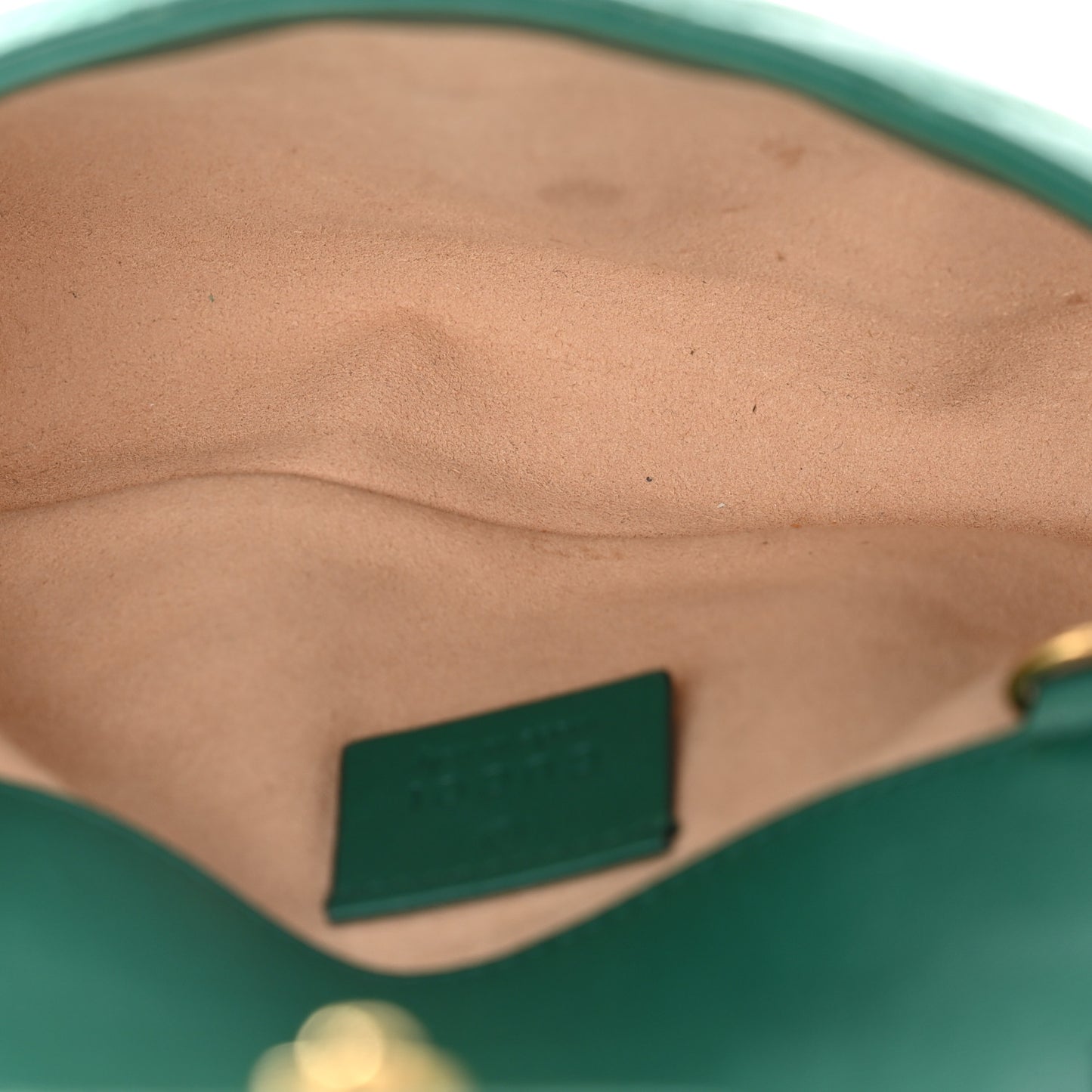 Calfskin Matelasse Super Mini GG Marmont Shoulder Bag Emerald Green