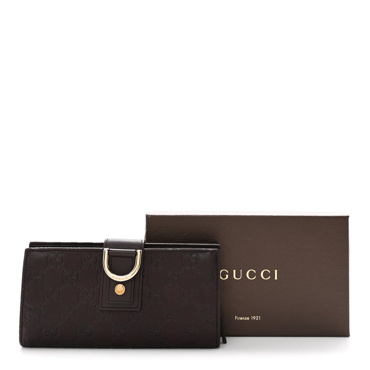 Guccissima Abbey Continental Wallet Chocolate