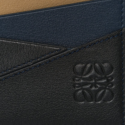 Loewe Calfskin Puzzle Colorblock Card Holder Dark Toffee Black 6 of 9