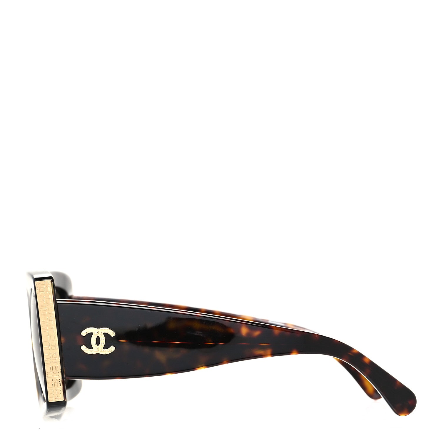 Chanel Acetate Rectangle Sunglasses 5435 Tortoise 3 of 8