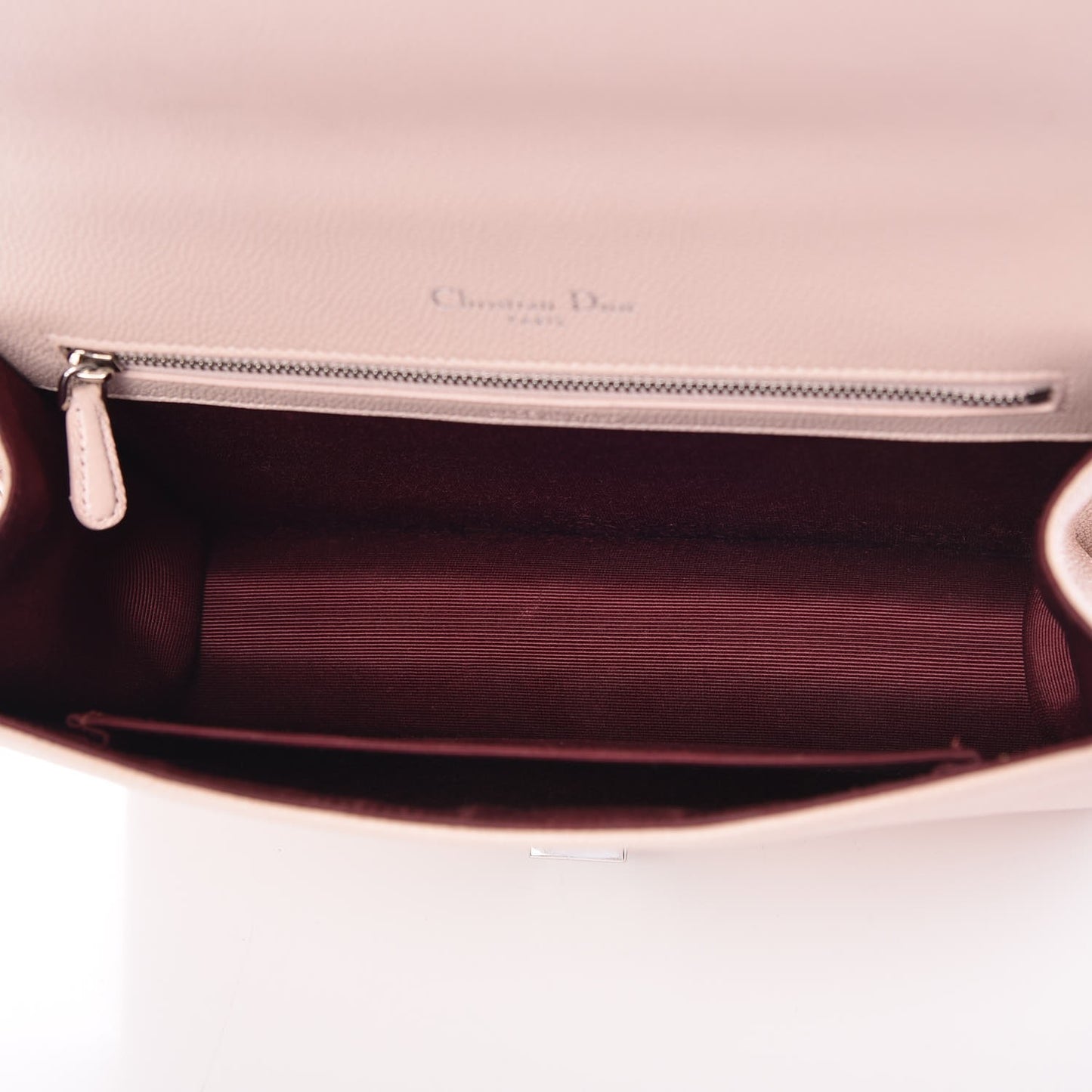 Grained Calfskin Medium Diorama Flap Bag Nude