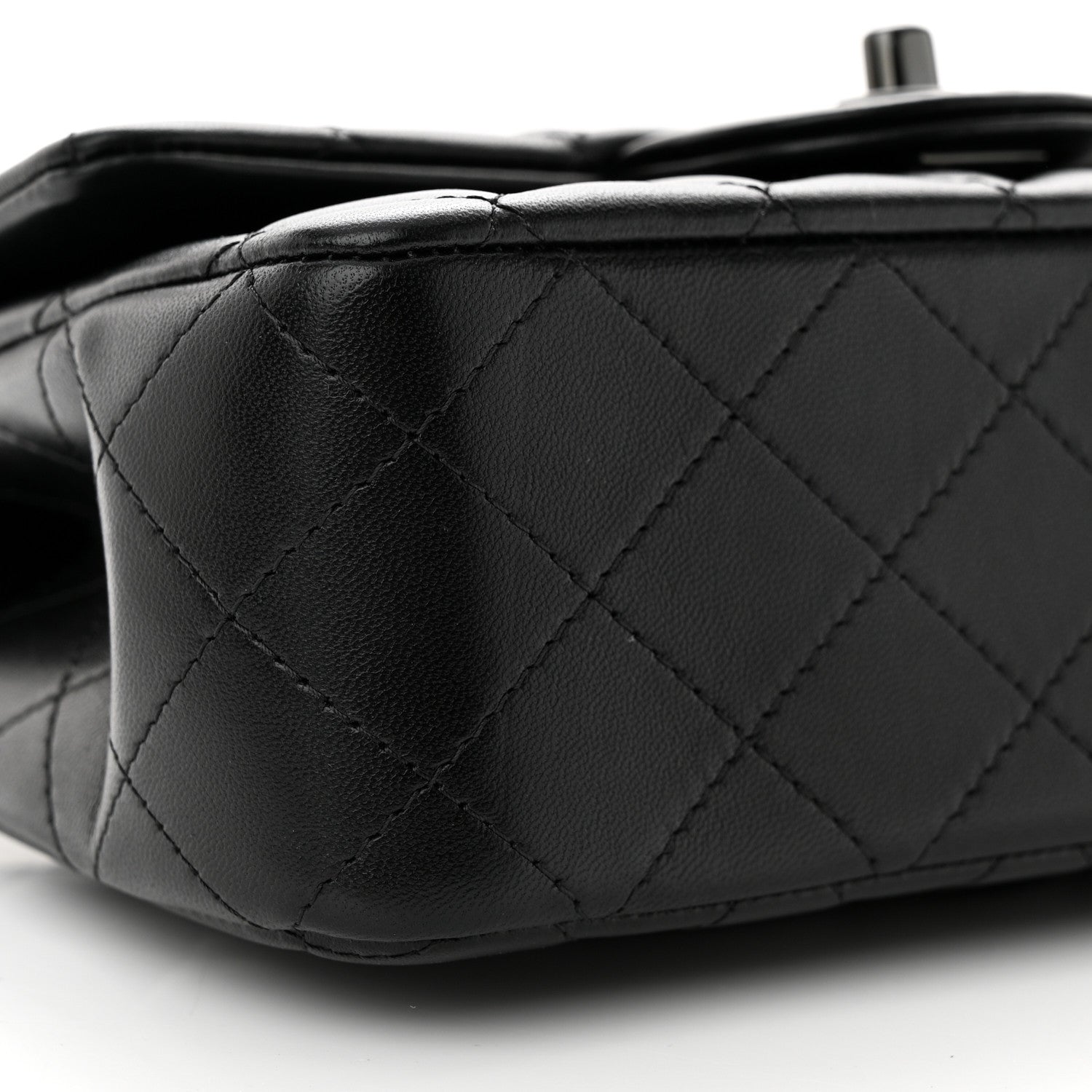 Chanel Lambskin Quilted Mini Top Handle Rectangular Flap So Black 9 of 10