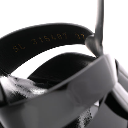 Saint Laurent Patent Tribute 105 Platform Sandals 37 Black 9 of 10