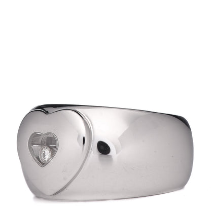 Chopard 18K White Gold Diamond Happy Heart Ring 55 7.25 3 of 5