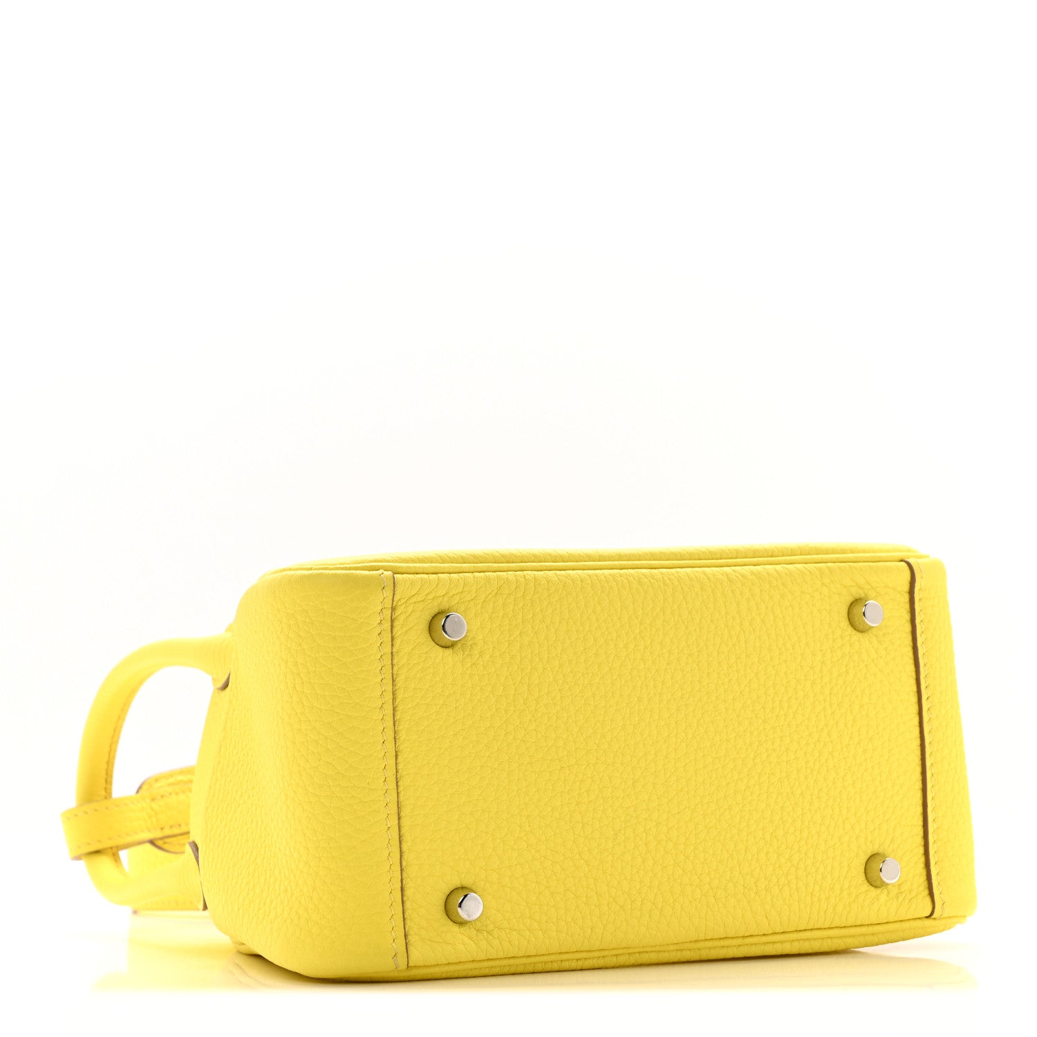 Hermes Taurillon Clemence Mini Lindy 20 Lime 4 of 12