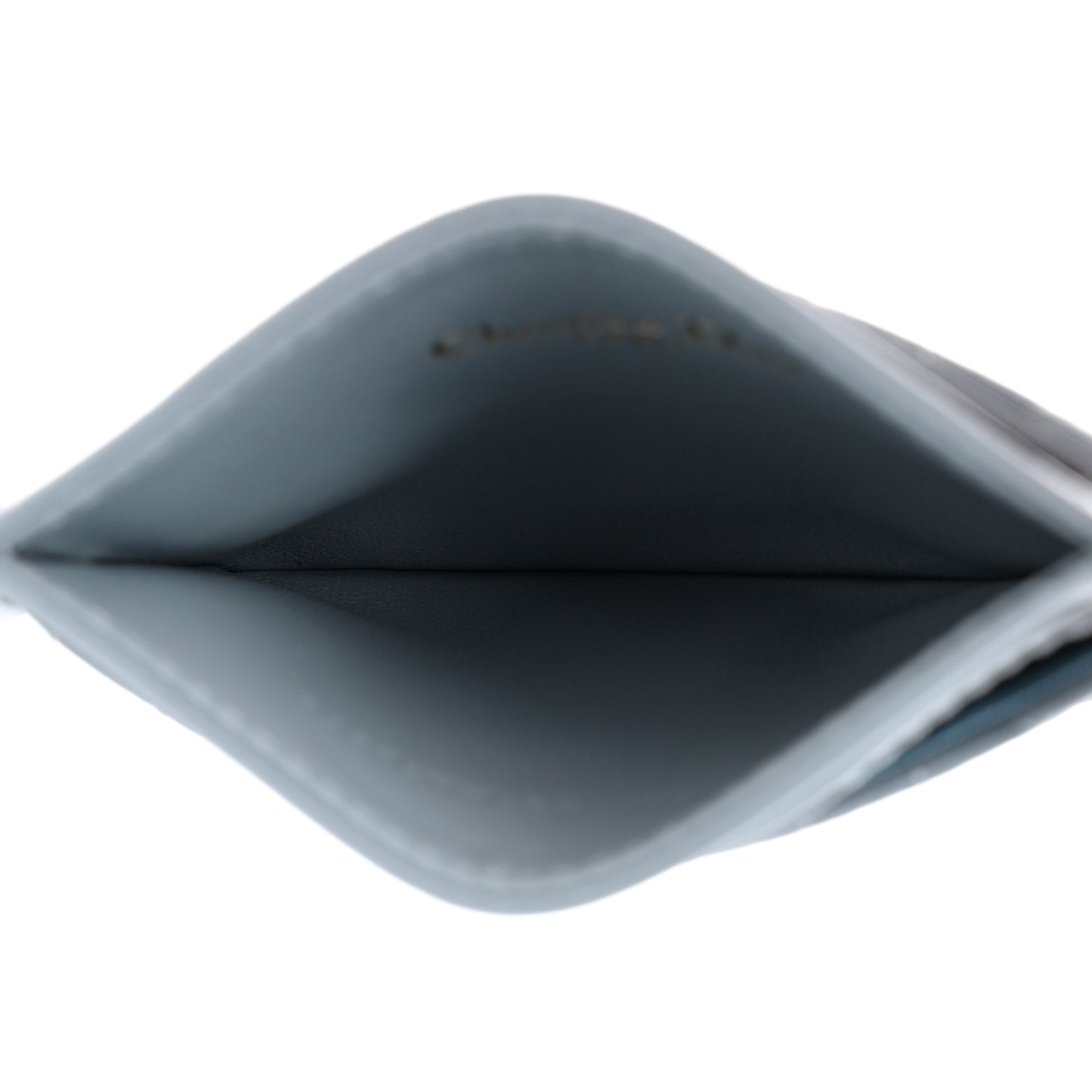 Supple Calfskin Cannage Caro Five-Slot Card Holder Cloud Blue