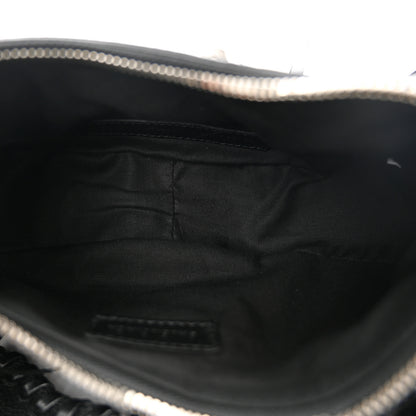 Balenciaga Agneau Arena Le Cagole Fringe Shoulder Bag XS Black 6 of 12