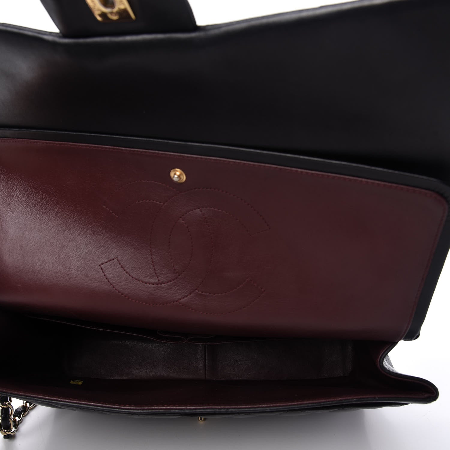 Chanel Lambskin Quilted Maxi Double Flap Black 5 of 10