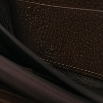 Gucci GG Supreme Monogram Web Ophidia Zip Around Wallet Brown 6 of 7