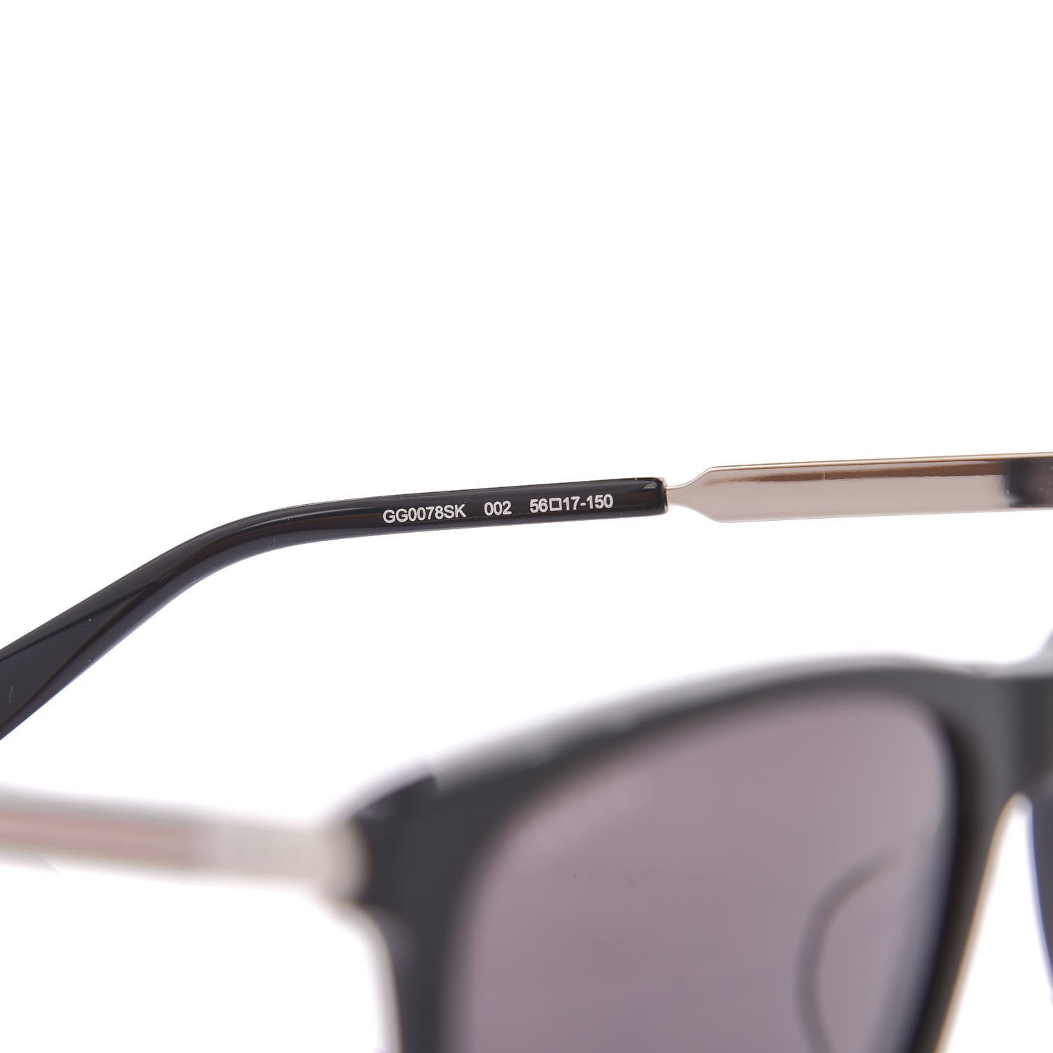 Gucci Acetate Square Frame Web Sunglasses GG0078SK Black 5 of 9