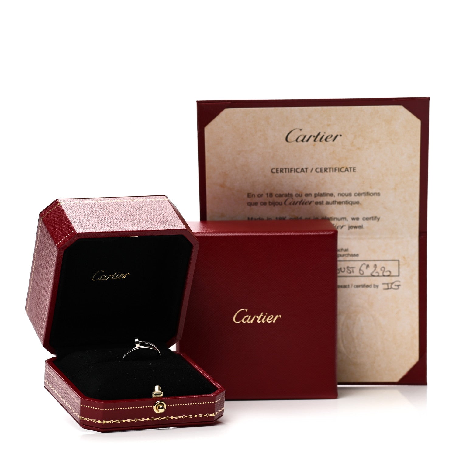 Cartier 18K White Gold Small Juste Un Clou Ring 52 6 5 of 5