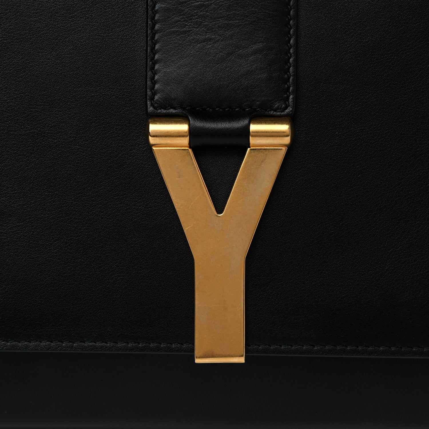 Saint Laurent Textured Calfskin Y Ligne Clutch Black 14 of 15