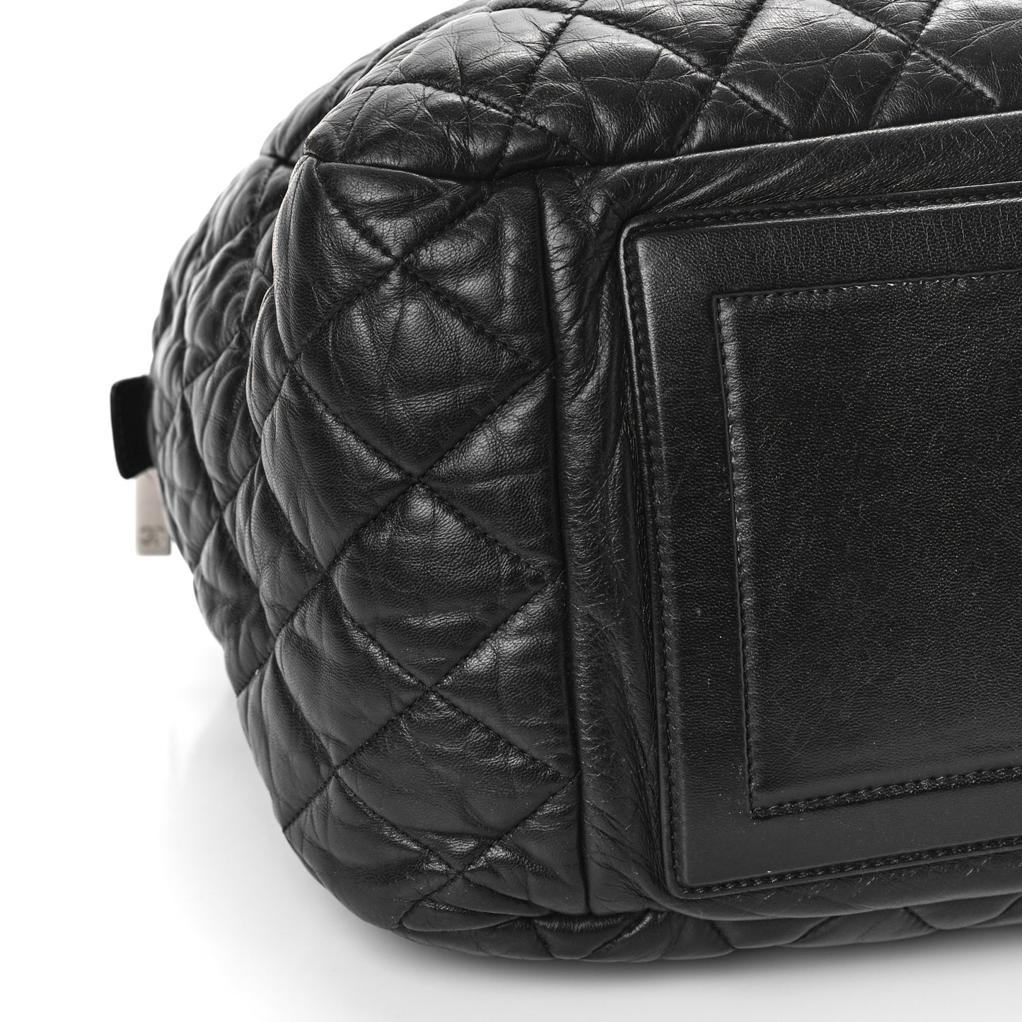 Lambskin Coco Cocoon Bowler Black