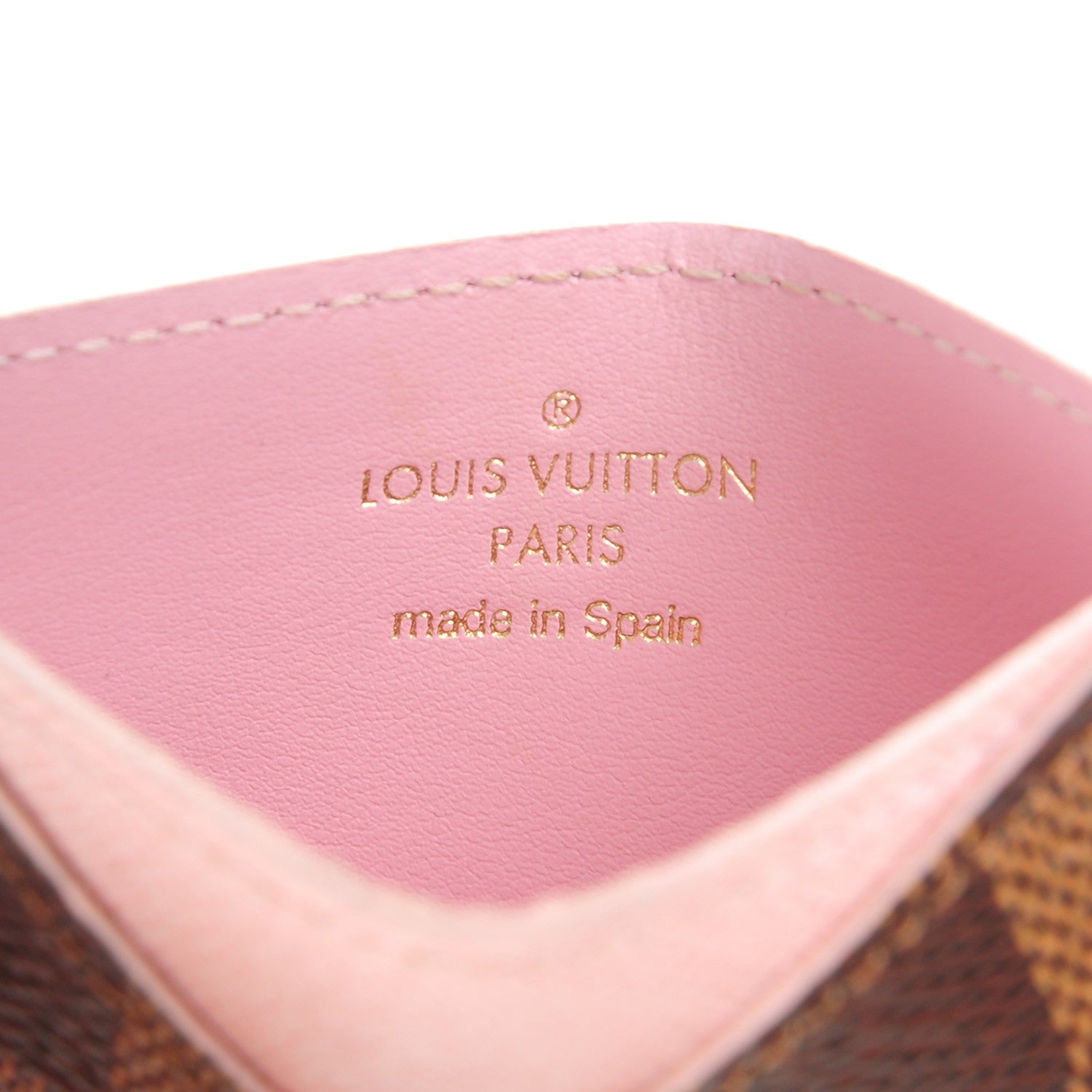 Louis Vuitton Damier Ebene Caissa Card Holder Rose Ballerine 6 of 7