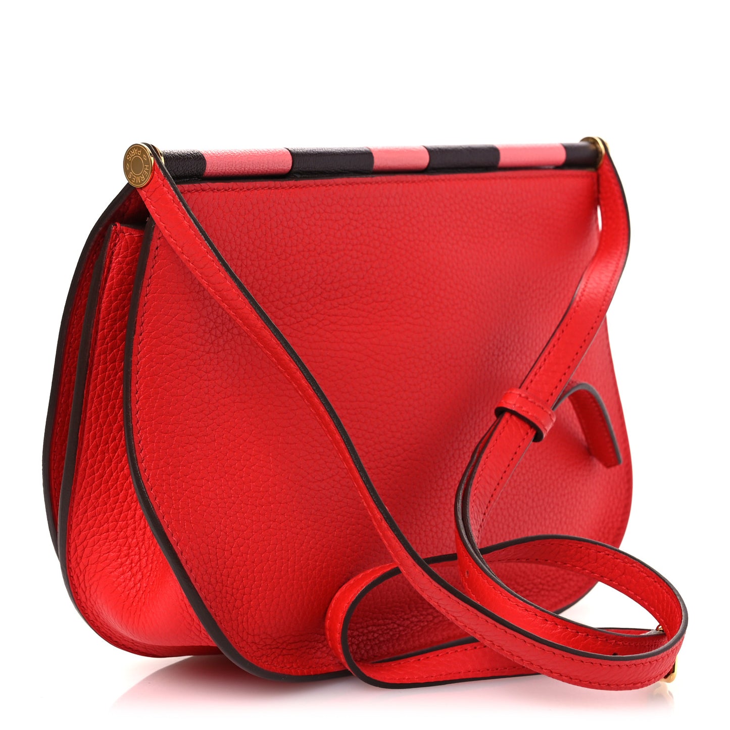 Taurillon Clemence Chevre Mysore Saut 25 Rouge De Coeur Rose Azalee Rouge Sellier