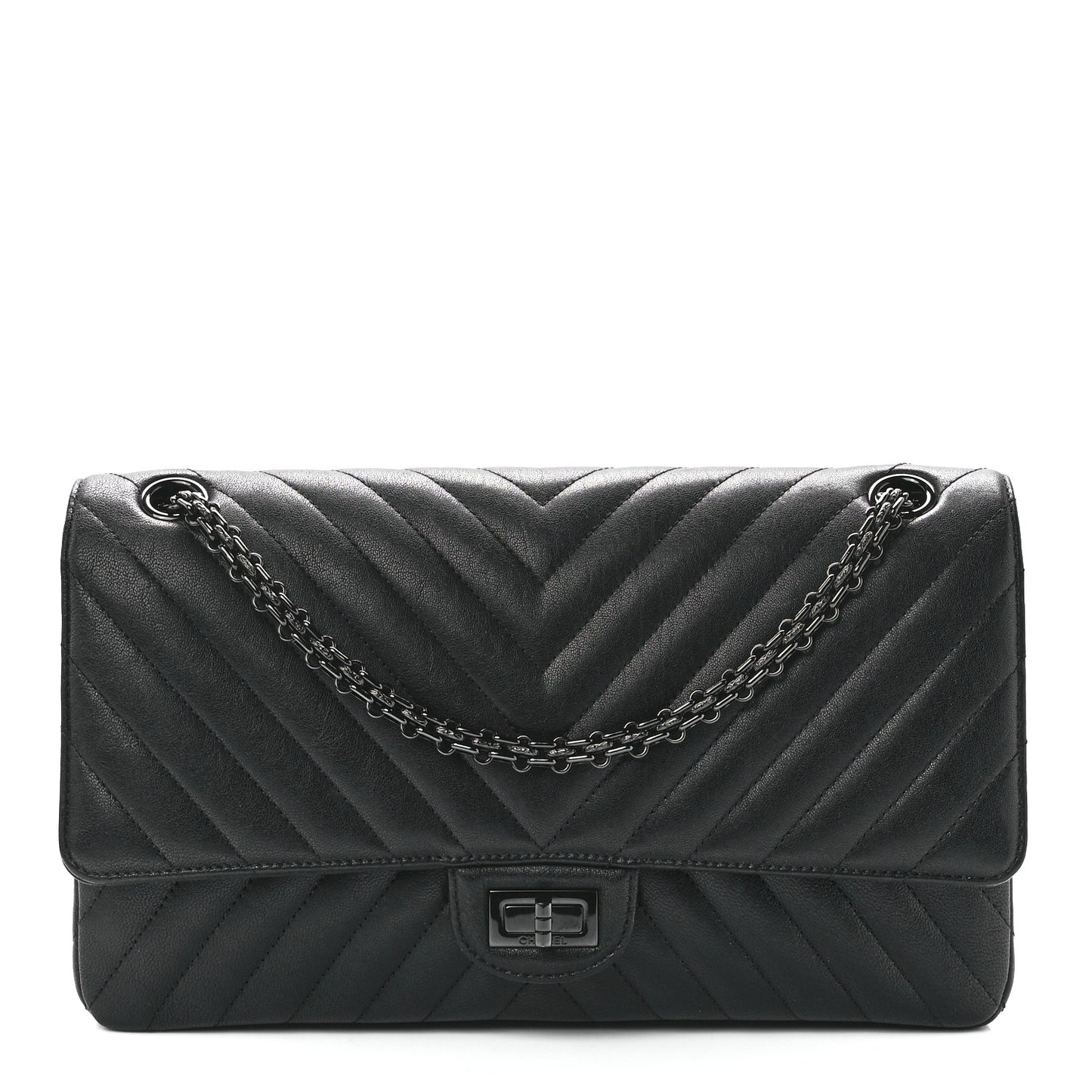 Sheepskin Chevron Quilted 2.55 Reissue 226 Flap So Black