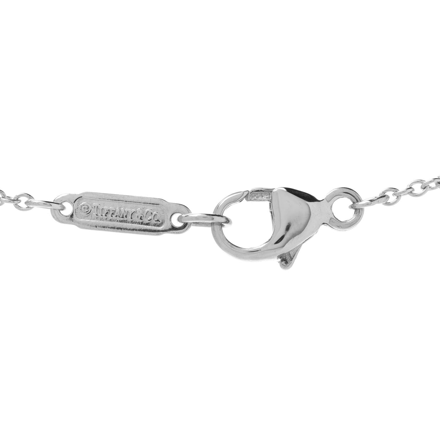 Tiffany Platinum Diamond Illusion Cross Pendant Necklace 7 of 8