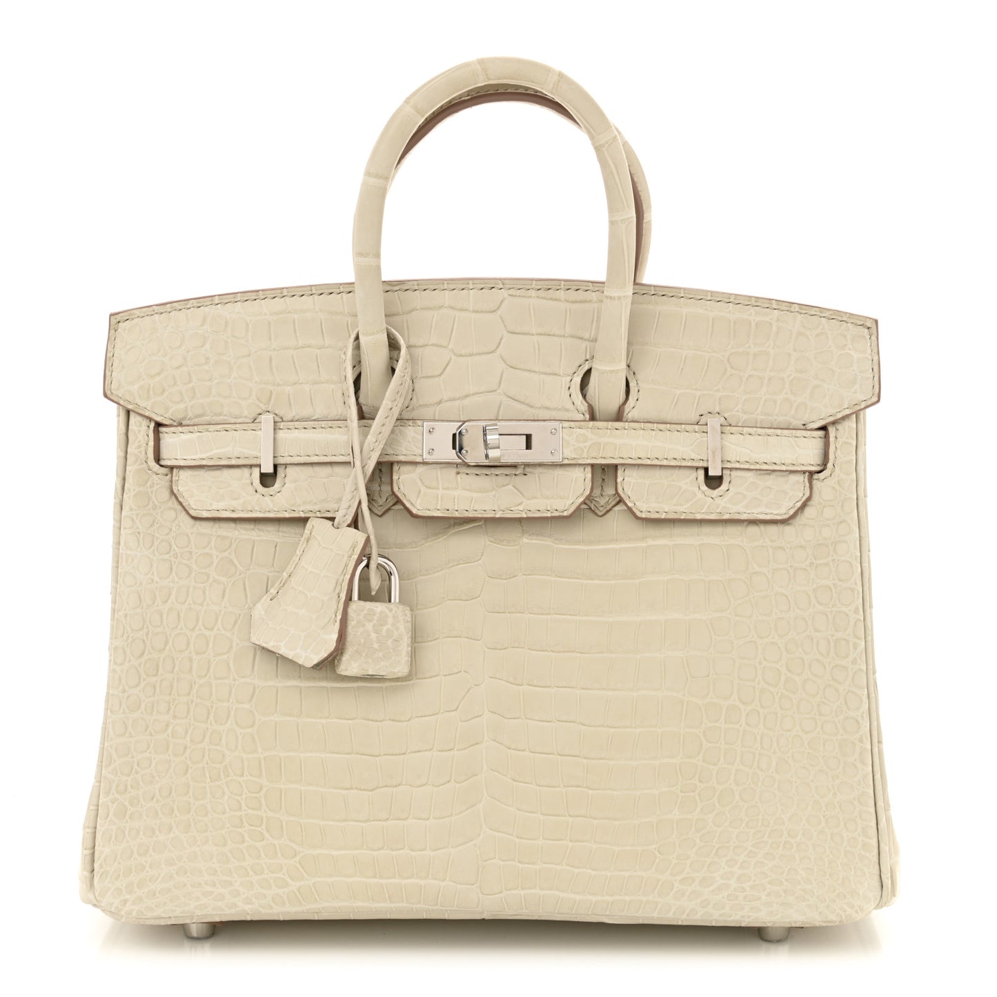 Matte Porosus Crocodile Birkin 25 Beton